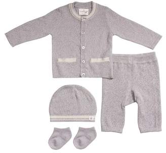 Cuddl Duds Cardigan, Pants, Socks, & Hat Set (Baby Boys)