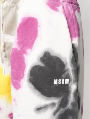 MSGM Tie-Dye Print Track Shorts