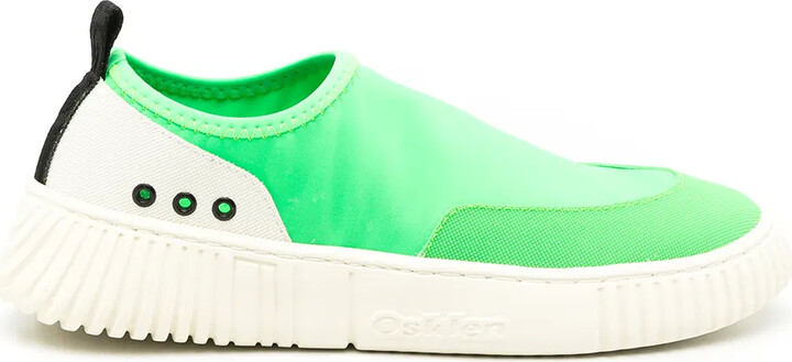 light green sneakers