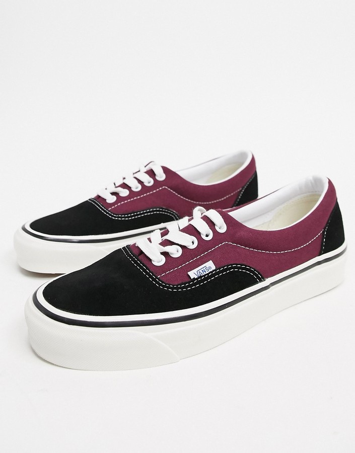 burgundy vans shoes