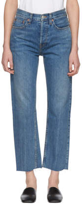 RE/DONE Blue Originals Stove Pipe Jeans