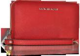 Thumbnail for your product : Michael Kors Jet Set Travel Large Flat MF Bright Red Saffiano Leather Phone Case/Wallet