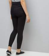 Thumbnail for your product : New Look Tall Black Ripped Knee High Waist Super Skinny Jeans