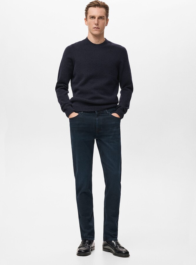 MANGO MAN Slim fit Ultra Soft Touch Patrick jeans deep dark blue