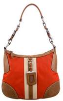 Thumbnail for your product : Prada Leather-Trimmed Tessuto Bag Orange Leather-Trimmed Tessuto Bag