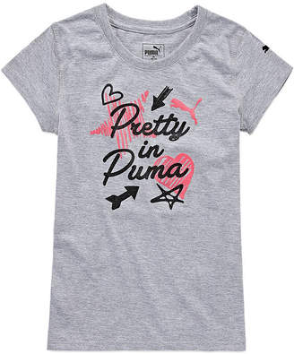 Puma Kids Apparel Graphic T-Shirt-Big Kid Girls