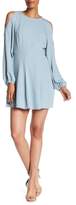 Thumbnail for your product : BCBGMAXAZRIA Cold Shoulder Long Sleeve Crepe Dress