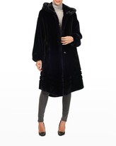 Thumbnail for your product : Gorski Short-Nap Mink Coat w/ Hood and Sheared Sleeves