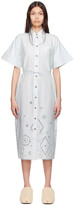 Thumbnail for your product : Ganni Blue Organic Cotton Midi Dress