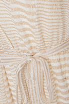 Thumbnail for your product : Antik Batik Aurelia Wrap-effect Metallic Striped Knitted Maxi Dress
