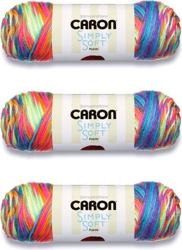 Caron Simply Soft 4 Medium Acrylic Yarn, Soft Pink 6oz/170g, 315 Yards (3  Pack) 