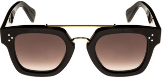 Celine Square Monochromatic Acetate & Metal Sunglasses