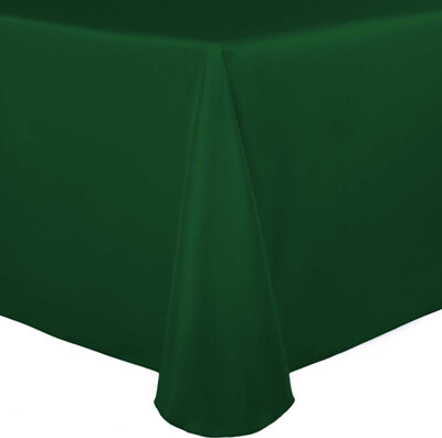 Ultimate Textile -10 Pack- Bridal Satin 108 X 132-Inch Rectangular Tablecloth Emerald Green