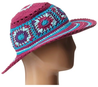San Diego Hat Company Kids DL2488 Crochet Macramae Hat w/ Stripe Pattern