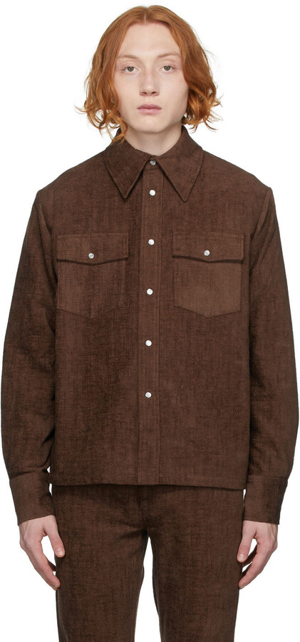 Séfr Brown Matsy Shirt Jacket - ShopStyle