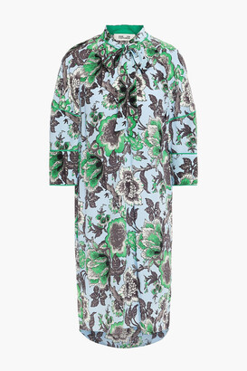 Diane von Furstenberg Lynn floral-print silk crepe de chine dress -  ShopStyle
