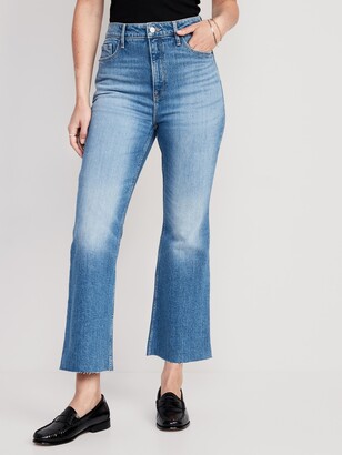 Old Navy Higher High-Waisted Cropped Cut-Off Flare Jeans for Women