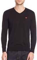 Thumbnail for your product : Comme des Garçons PLAY Play V-Neck Cotton Sweater