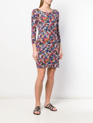 Missoni Pre-Owned 1990's Abstract Print Fitted Dress