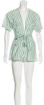 Thumbnail for your product : Lovers + Friends Short Sleeve High-Rise Romper w/ Tags