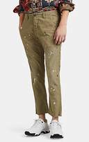 Thumbnail for your product : NSF Men's Paint-Splattered Cotton Canvas Crop Chinos - Olive