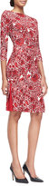 Thumbnail for your product : Tory Burch Ria Floral-Print Boat-Neck Sheath Dress
