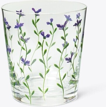 Jolie Fleur Double Old Fashioned Glass, Set Of 4