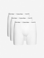 Thumbnail for your product : Calvin Klein Pack of three Solid classic-fit cotton-jersey boxer briefs