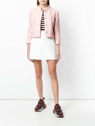 Moschino Boutique cropped pearl button jacket