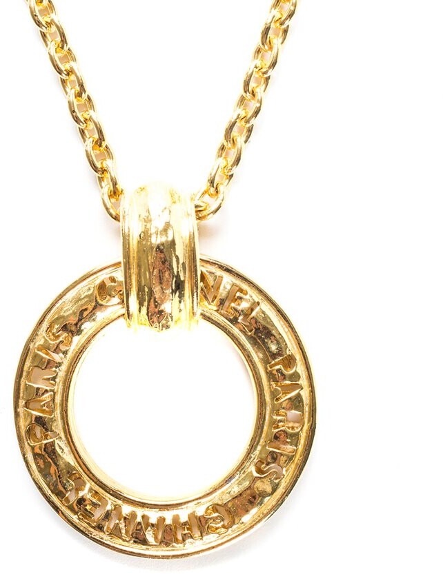 Chanel Gold-Tone Paris Loupe Link Chain (Authentic Pre-Owned