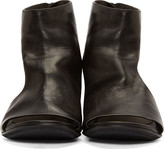 Thumbnail for your product : Marsèll Black Leather Cut-Out Bo Sandalo Ankle Boots