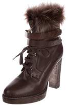 Thumbnail for your product : Brunello Cucinelli Fur-Trimmed Ankle Boots