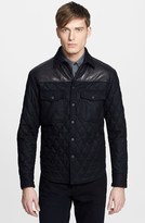 Thumbnail for your product : Rag and Bone 3856 rag & bone Quilted Shirt Jacket with Leather Trim