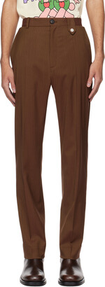 Brown Striped Pants