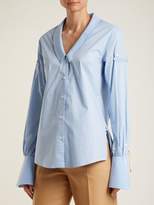 Thumbnail for your product : Palmer Harding Removable Ruffle Long Sleeved Shirt - Womens - Blue