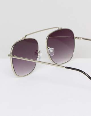 Spitfire Beta Matrix Aviator Sunglasses In Silver