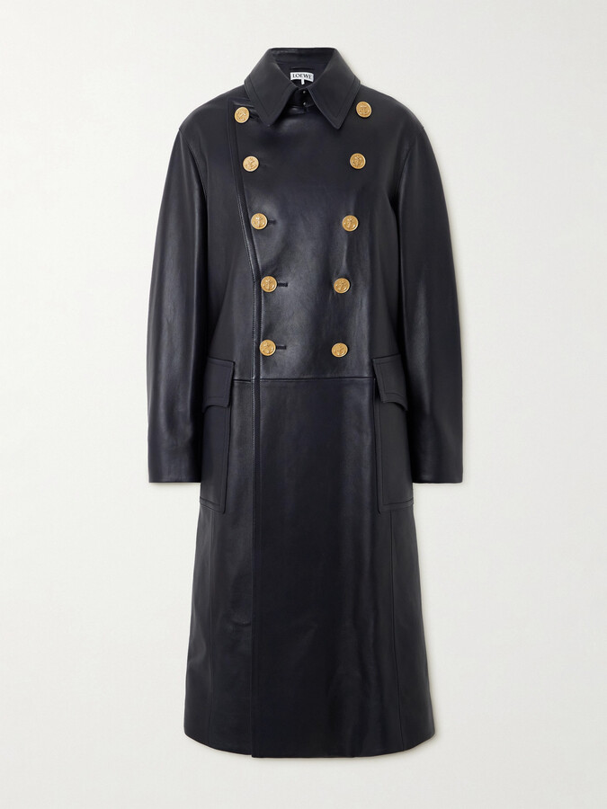 コート LOEWE BLACK WOOL DOUBLE-BREASTED COAT Loewe BLACK WOOL DOUBLE-BREASTED COAT - Coats - BeyondStyle
