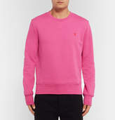 Thumbnail for your product : Ami Embroidered Loopback Cotton-Jersey Sweatshirt
