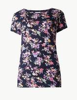 Thumbnail for your product : Marks and Spencer Floral Print Short Sleeve Pyjama Top