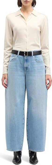 7 For All Mankind Bonnie Curvilinear Women's Jeans Seabreeze : 28 30 Cotton/Denim/Elastane