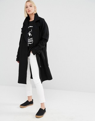 Cheap Monday Wool Coat with D-Ring Details