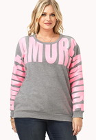 Thumbnail for your product : Forever 21 Plus Size Statement Amore Sweatshirt