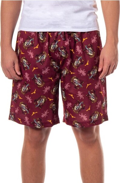 Intimo IntimoHarryPotterPajamasHouseCrestAllOverPrintPJSleepShorts(Gryffindor,M)Red