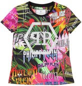 Thumbnail for your product : Embellished Print Cotton Jersey T-Shirt
