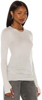 Thumbnail for your product : Enza Costa Silk Cashmere Rib Long Sleeve