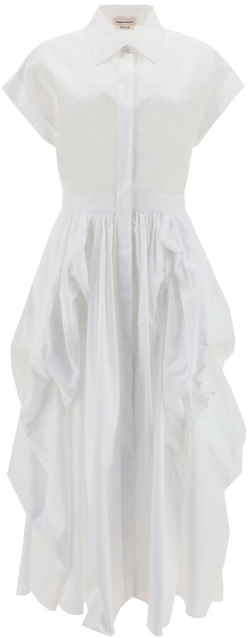Alexander McQueen White Button Front Women's Dresses | Shop the 
