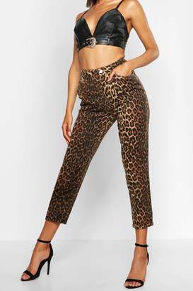 boohoo Leopard Mom Jeans