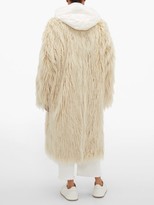 Thumbnail for your product : Moncler Bouregreg Faux-shearling Overlay Quilted Coat - Ivory