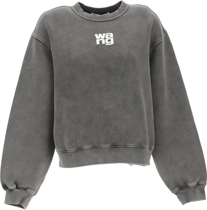 Buy Alexander Wang Sweatshirt Bra Top - Light Heather Grey At 70% Off
