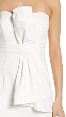Adrianna Papell Strapless Bow Column Gown